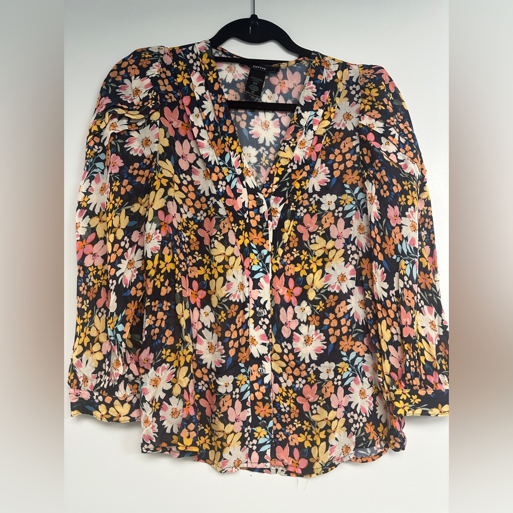 Smythe v neck frontier blouse size small